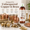 Copper & Brass Polish – Non-Abrasive Tarnish Remover & Protective Metal Polish for Unlacquered Copper and Brass
