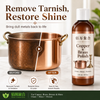 Copper & Brass Polish – Non-Abrasive Tarnish Remover & Protective Metal Polish for Unlacquered Copper and Brass
