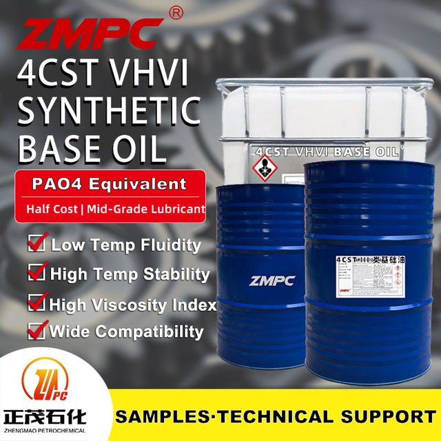 Zhengmao Petrochemical 4cSt VHVI Group III+ Synthetic Base Oil | Cost Effective Alternative To PAO4