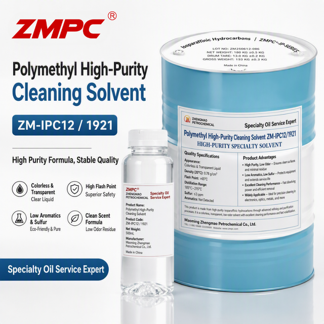 ZM-IPC12/1921 High Purity Multi-Methyl Isoparaffinic Cleaning Solvent | Precision Industrial Cleaner for Semiconductor, RO Membrane & Medical Devices